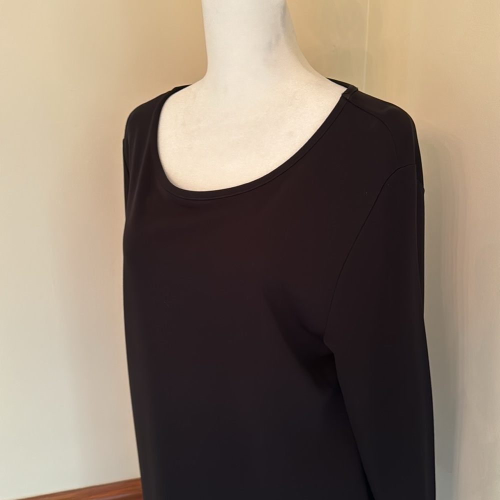 Talbots Basic Black Dress Petite Medium - image 4
